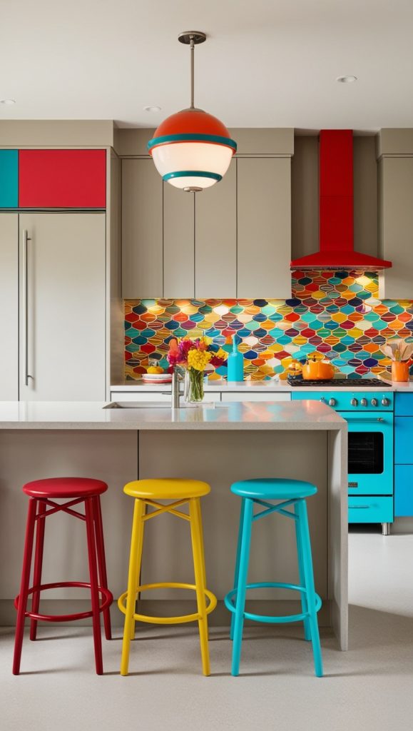 Pop colour kitchen