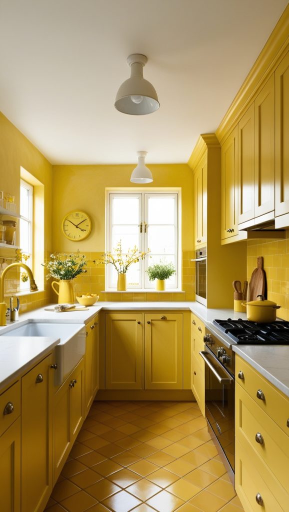 sunny yellow kitchen