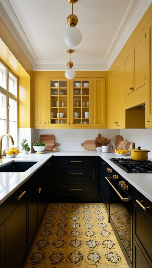 two tone kitchen